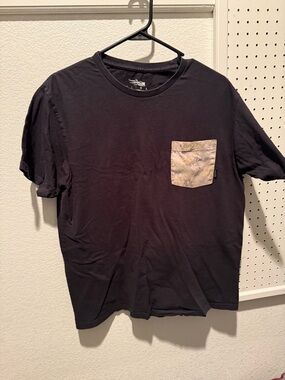 Sitka Black Short Sleeve Tee with Printed Chest Pocket
